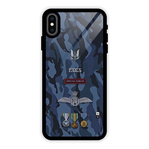 Special Forces Badge Glass Back Case for iPhone XS Max