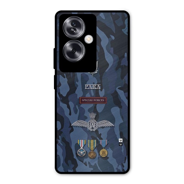 Special Forces Badge Metal Back Case for Oppo A79 5G