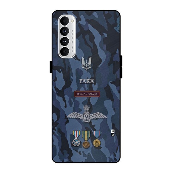 Special Forces Badge Metal Back Case for Oppo Reno4 Pro