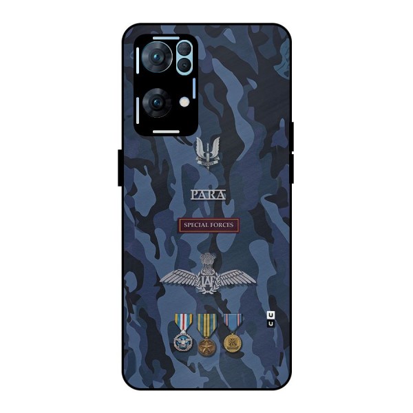 Special Forces Badge Metal Back Case for Oppo Reno7 Pro 5G