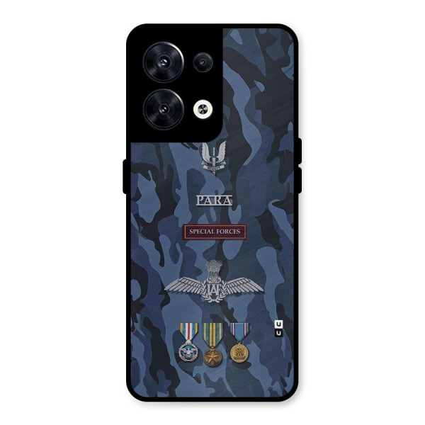 Special Forces Badge Metal Back Case for Oppo Reno8 5G