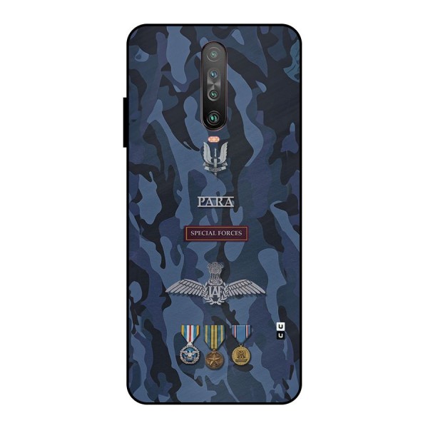 Special Forces Badge Metal Back Case for Poco X2