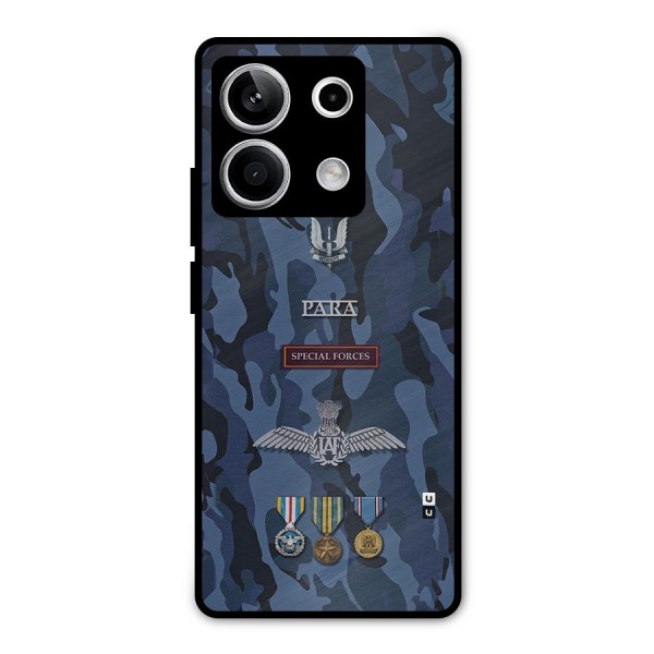 Special Forces Badge Metal Back Case for Redmi Note 13 5G