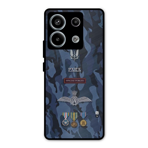 Special Forces Badge Metal Back Case for Redmi Note 13 Pro 5G