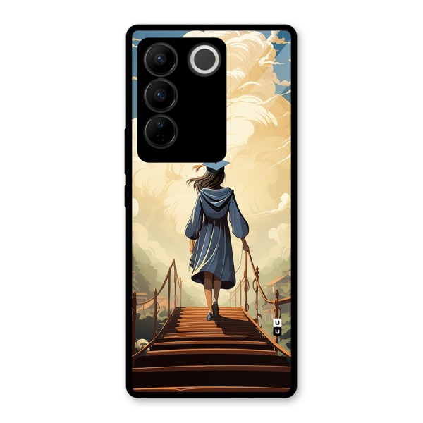 Stair Of Success Glass Back Case for Vivo V27