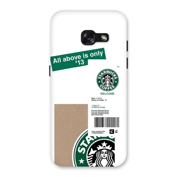 Starbucks Coffee Mocha Back Case for Galaxy A3 (2017)