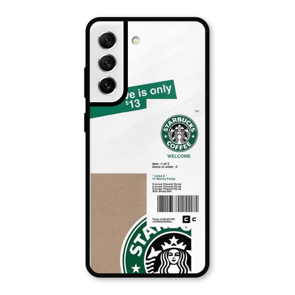 Starbucks Coffee Mocha Metal Back Case for Galaxy S21 FE 5G