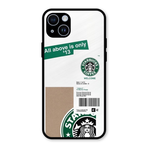 Starbucks Coffee Mocha Metal Back Case for iPhone 14