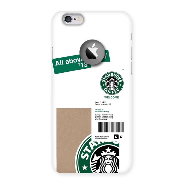 Starbucks Coffee Mocha Back Case for iPhone 6 Logo Cut