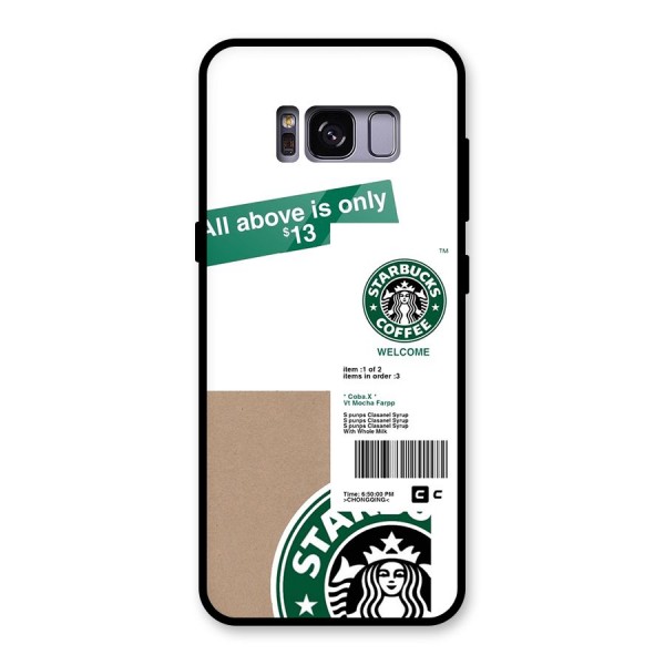 Starbucks Coffee Mocha Glass Back Case for Galaxy S8