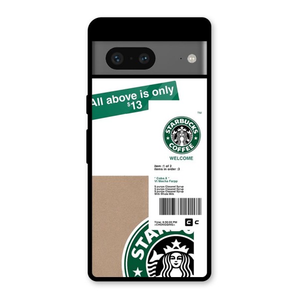 Starbucks Coffee Mocha Glass Back Case for Google Pixel 7