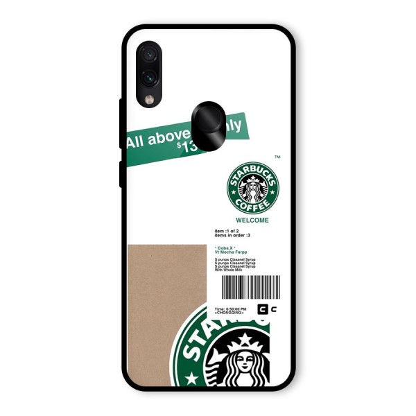 Starbucks Coffee Mocha Glass Back Case for Redmi Note 7S
