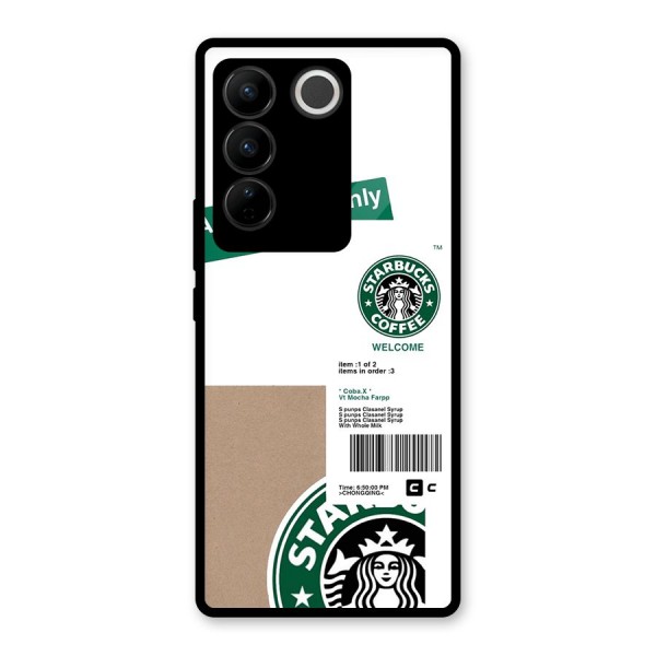 Starbucks Coffee Mocha Glass Back Case for Vivo V27 Pro