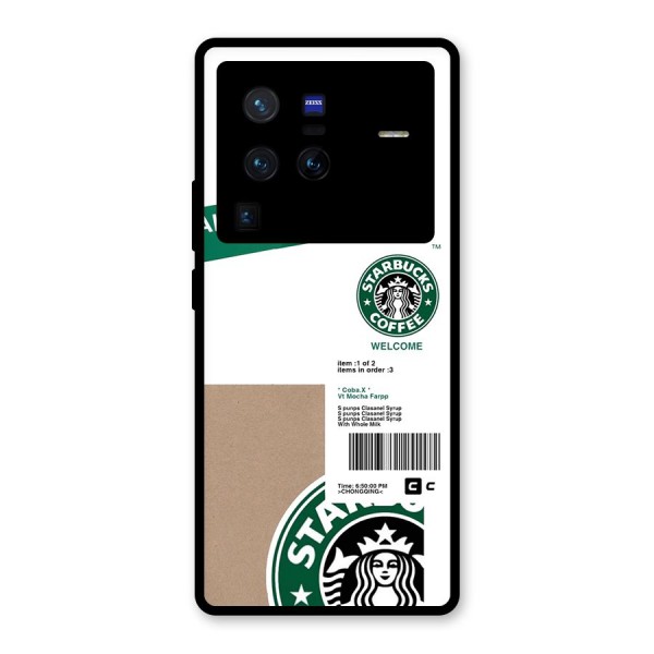 Starbucks Coffee Mocha Glass Back Case for Vivo X80 Pro