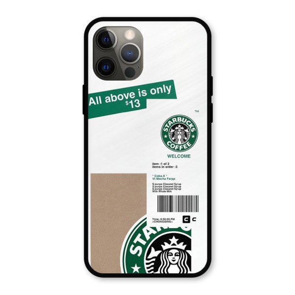 Starbucks Coffee Mocha Metal Back Case for iPhone 12 Pro
