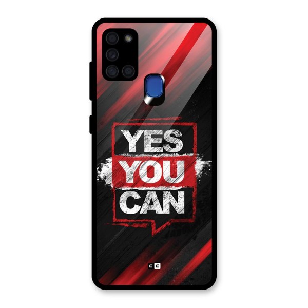 Stay Motivated Glass Back Case for Galaxy A21s