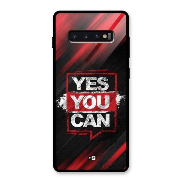 Stay Motivated Glass Back Case for Galaxy S10 Plus