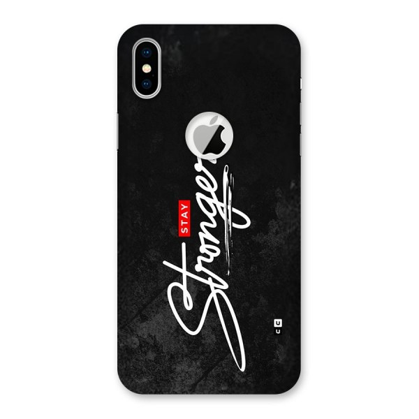 Stay Stronger Back Case for iPhone X Logo Cut