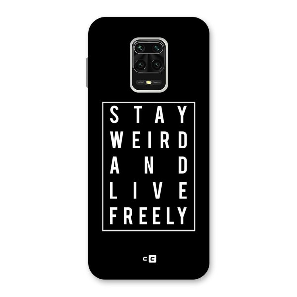 Stay Weird Live Freely Back Case for Poco M2 Pro