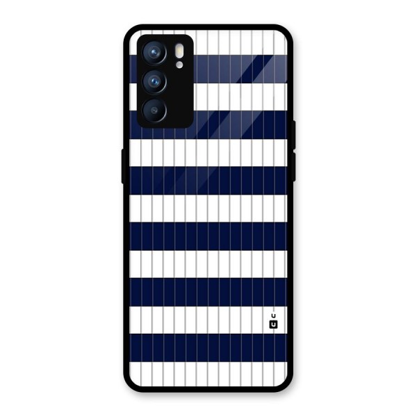 Step Stripes Glass Back Case for Oppo Reno6 5G