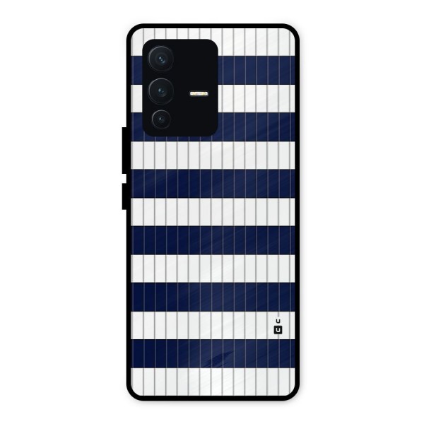 Step Stripes Metal Back Case for Vivo V23 5G