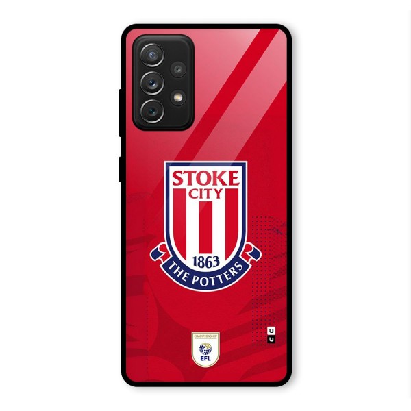 Stoke City Glass Back Case for Galaxy A72