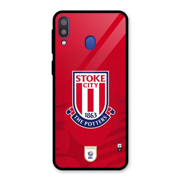 Stoke City Glass Back Case for Galaxy M20
