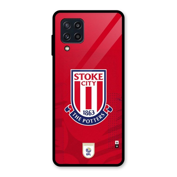 Stoke City Glass Back Case for Galaxy M32