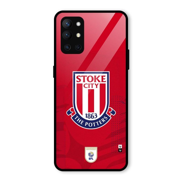 Stoke City Glass Back Case for OnePlus 9R