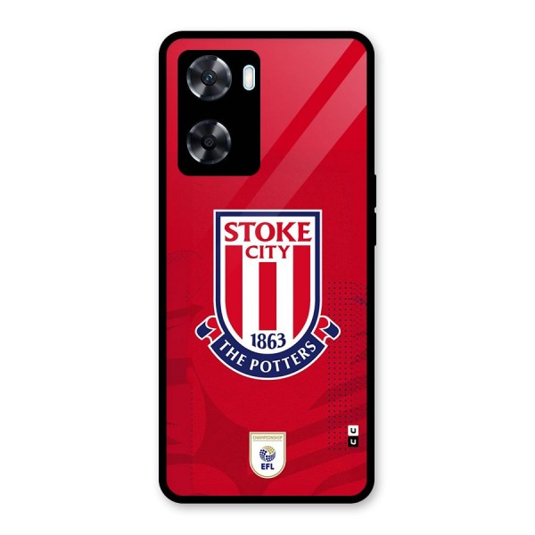 Stoke City Glass Back Case for Oppo A77