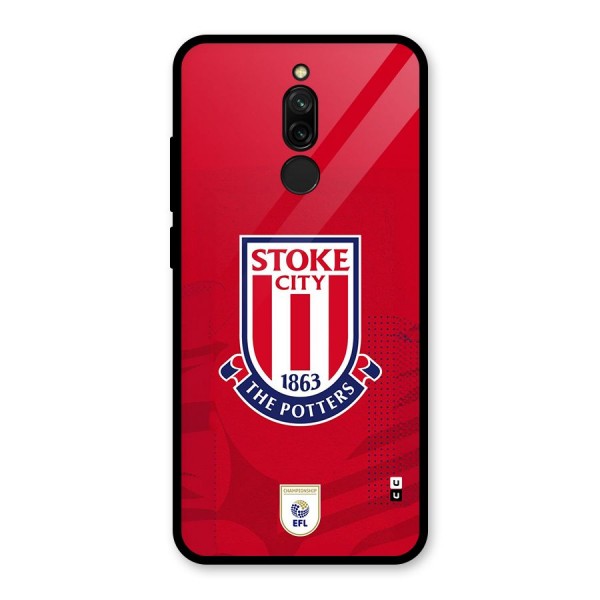 Stoke City Glass Back Case for Redmi 8