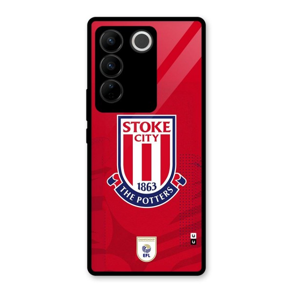Stoke City Glass Back Case for Vivo V27