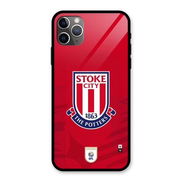 Stoke City Glass Back Case for iPhone 11 Pro Max