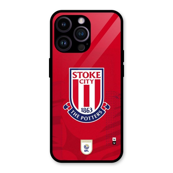 Stoke City Glass Back Case for iPhone 14 Pro Max