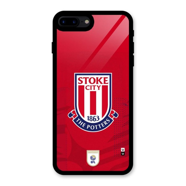 Stoke City Glass Back Case for iPhone 8 Plus