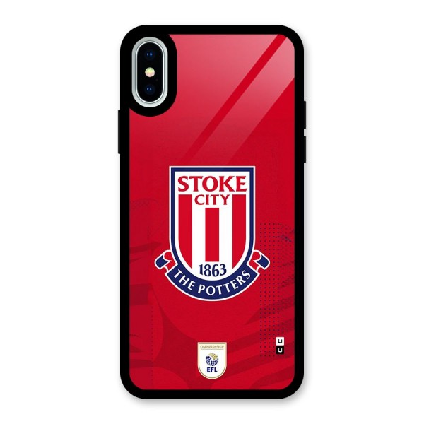 Stoke City Glass Back Case for iPhone X