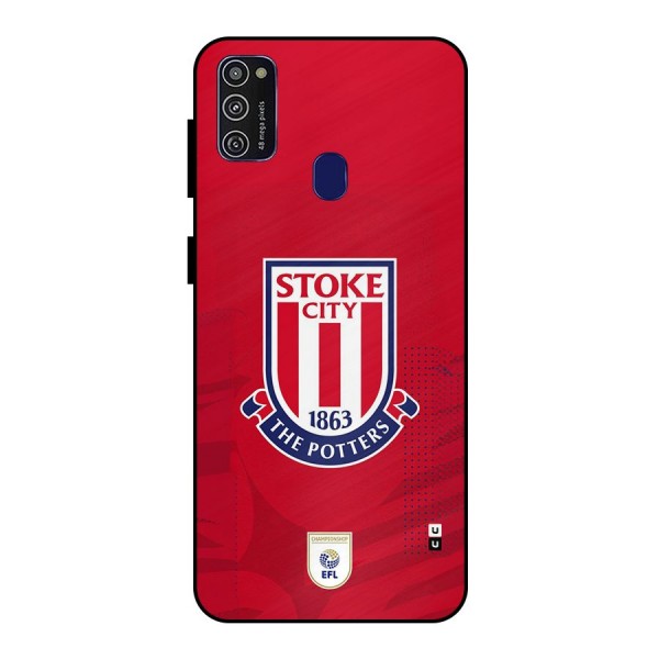 Stoke City Metal Back Case for Galaxy M21