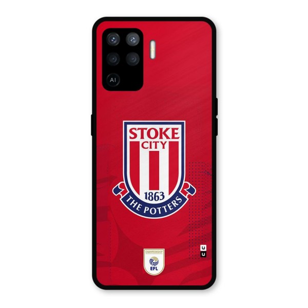 Stoke City Metal Back Case for Oppo F19 Pro
