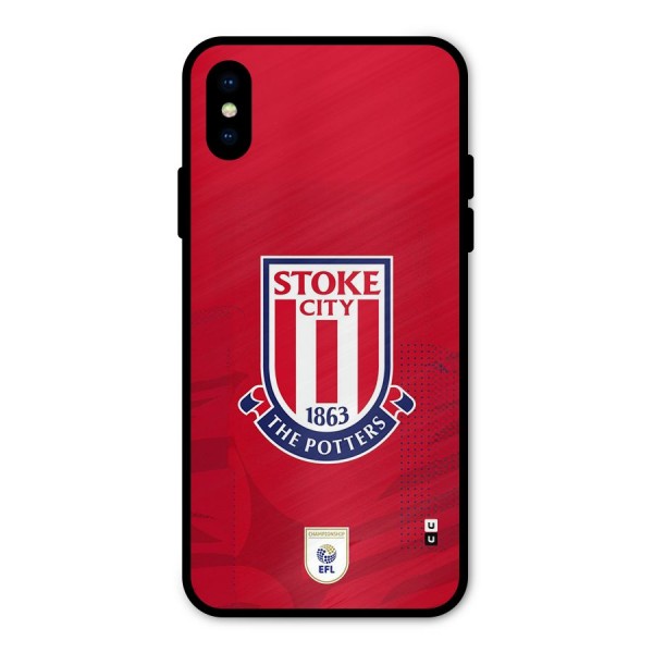 Stoke City Metal Back Case for iPhone X