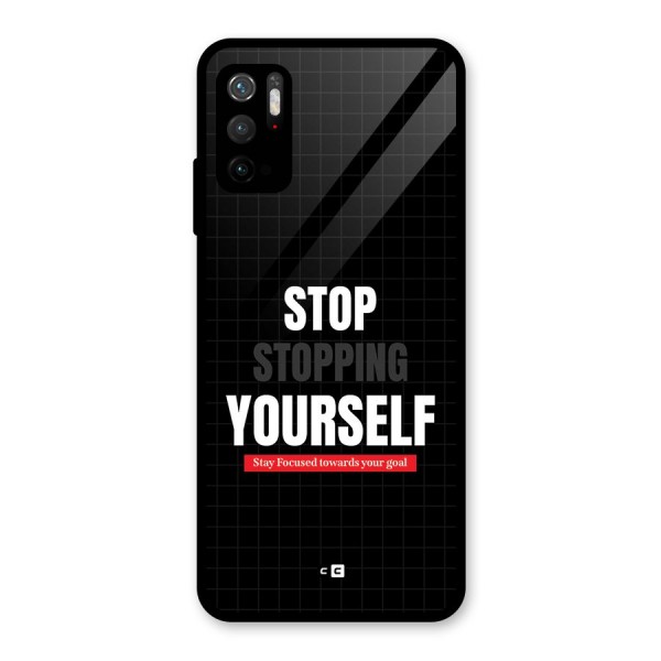 Stop Stopping Yourself Glass Back Case for Poco M3 Pro 5G