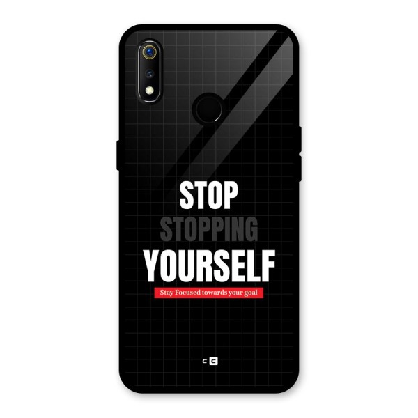 Stop Stopping Yourself Glass Back Case for Realme 3