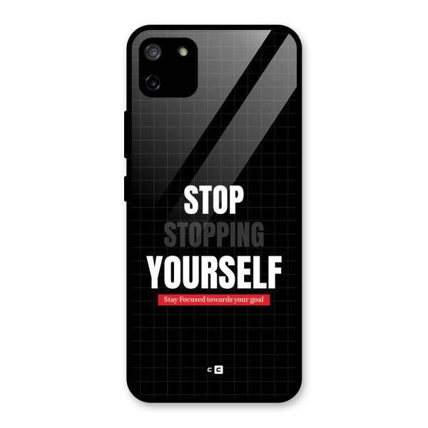 Stop Stopping Yourself Glass Back Case for Realme C11