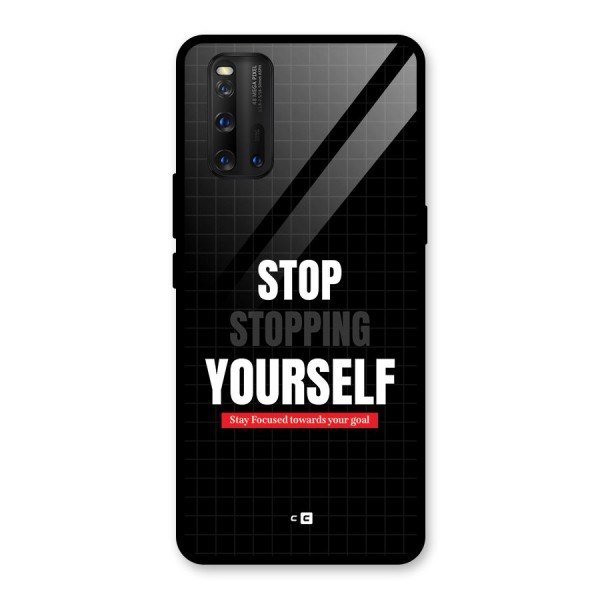 Stop Stopping Yourself Glass Back Case for Vivo iQOO 3