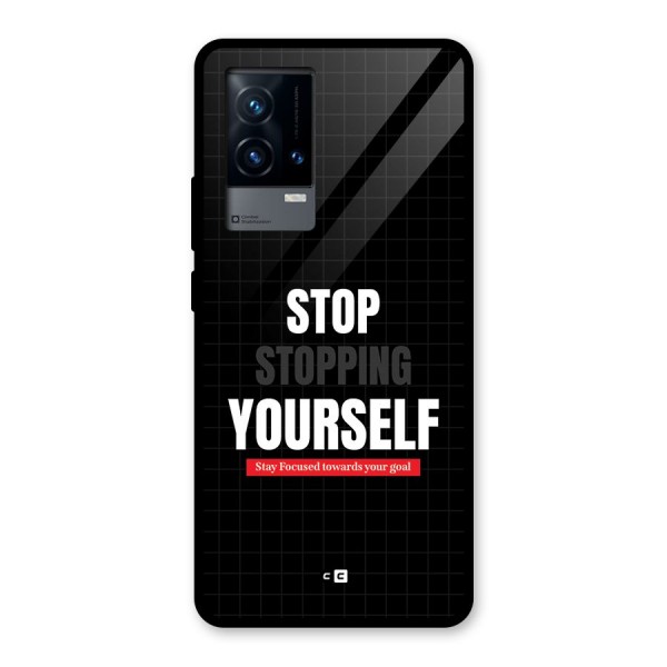 Stop Stopping Yourself Glass Back Case for iQOO 9 5G