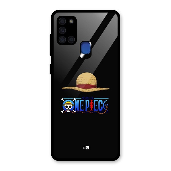 Straw Hat Glass Back Case for Galaxy A21s