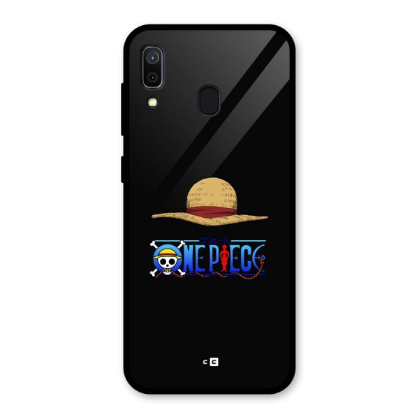 Straw Hat Glass Back Case for Galaxy A30
