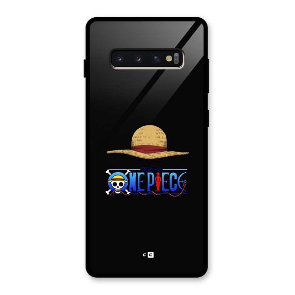 Straw Hat Glass Back Case for Galaxy S10 Plus