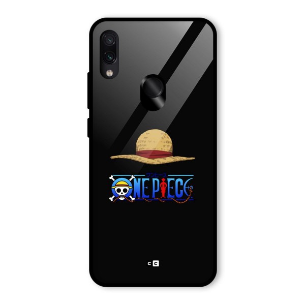 Straw Hat Glass Back Case for Redmi Note 7