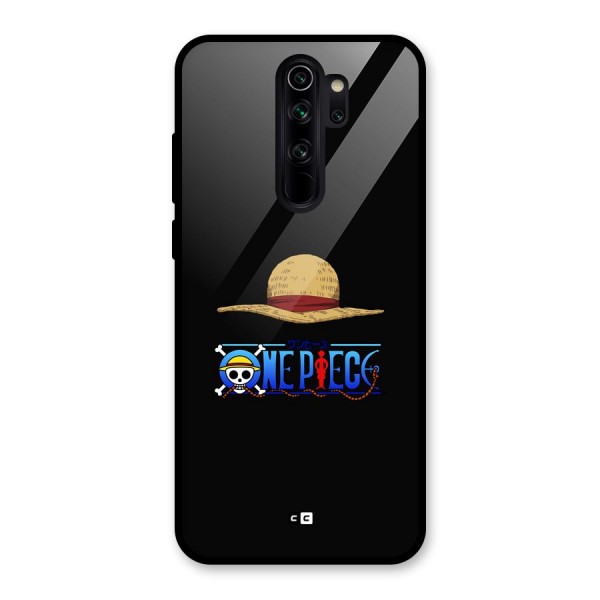 Straw Hat Glass Back Case for Redmi Note 8 Pro