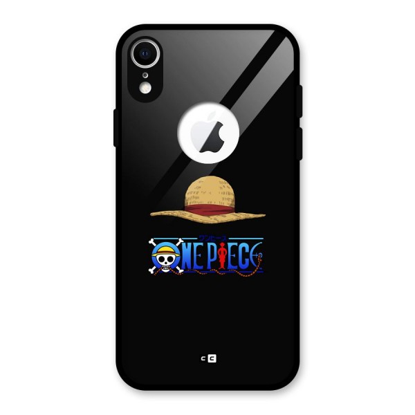 Straw Hat Glass Back Case for iPhone XR Logo Cut